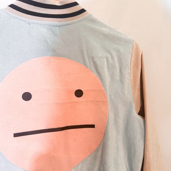 3 FOR $50! 🎁 WILDFOX Vintage Blase Pastel Pink Blue Velour Varsity Jacket - Picture 7 of 9